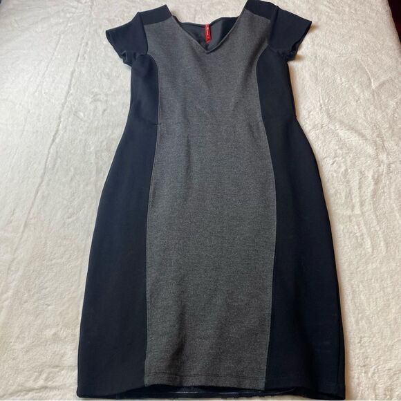 Ruby Ribbon Rita Panel Dress Gray and Black Body Shaping Dress Size Small - Picture 1 of 15